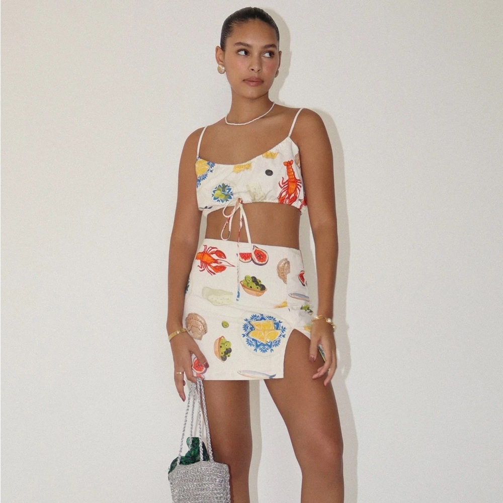 bailey rose lobster mini skirt